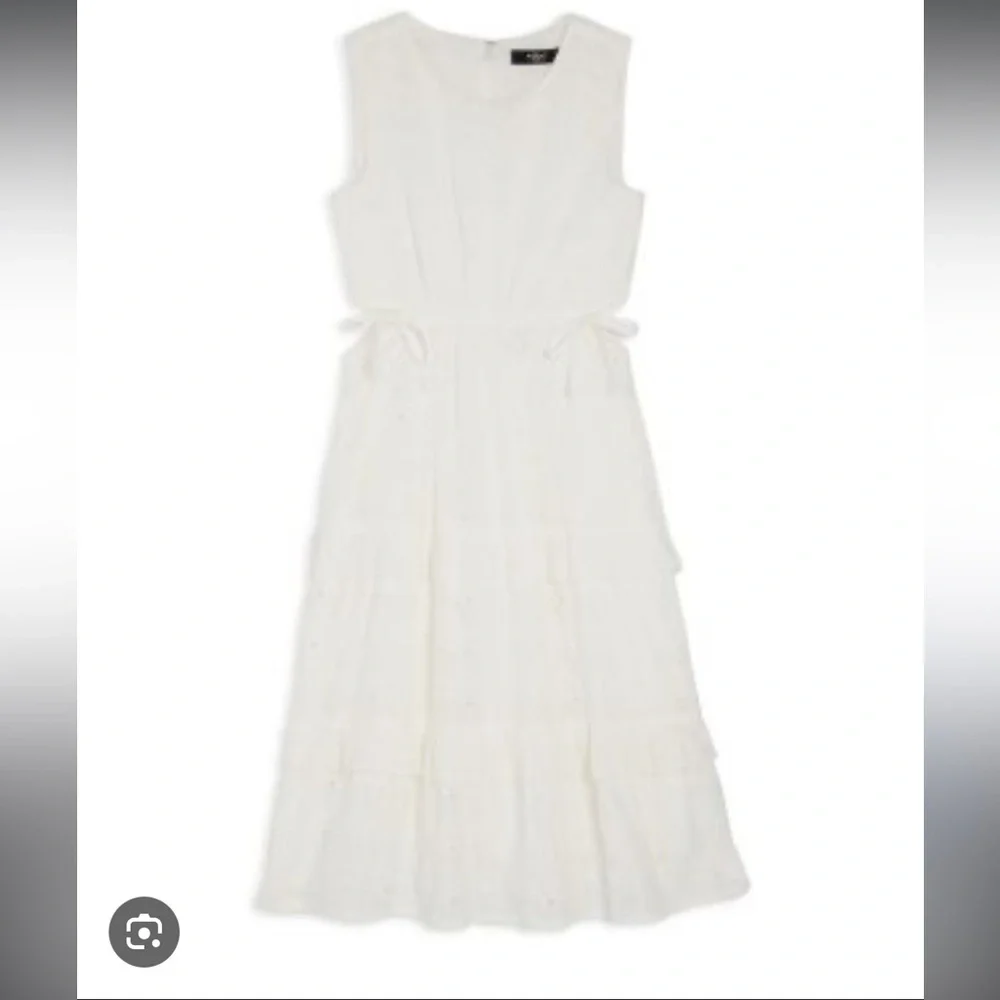 NWT Aqua‎ from Bloomingdales Eyelet Midi Dress Special Occasion Summer Easter
